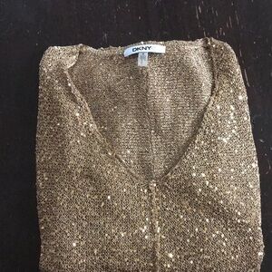 Gorgeous gold DKNY sequin sweater!!